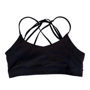 Steve Madden Strappy Back Sports Bra (Black) - Size Medium